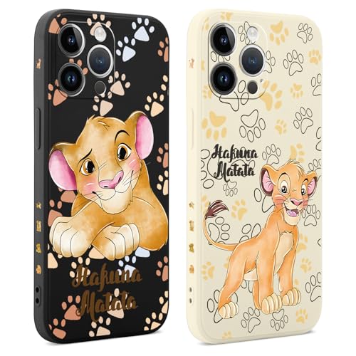 2 Stück Handyhülle für Apple iPhone 16 Pro 6.3", Niedlich Anime TPU Silikon Weich Schutzhülle mit Cartoon Löwe Tier Muster Design Manga Mode Stoßfeste Kratzfest Case für Apple iPhone 16 Pro, Schwarz 2 Stück Handyhülle für Apple iPhone 16 Pro 6.3", Niedlich Anime TPU Silikon Weich Schutzhülle mit Cartoon Löwe Tier Muster Design Manga Mode Stoßfeste Kratzfest Case für Apple iPhone 16 Pro, Schwarz von nurkorki