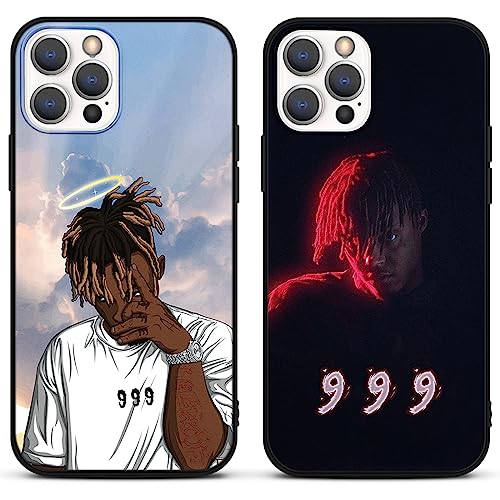 [2 Stück] Handyhülle für Samsung Galaxy A03s 4G 6,5" Hülle, Schwarz Weiche Silikon mit Cool Rapper Juice Wrld Design Schutzhülle Premium TPU Stoßfest Bumper Case für Galaxy A03s von nurkorki