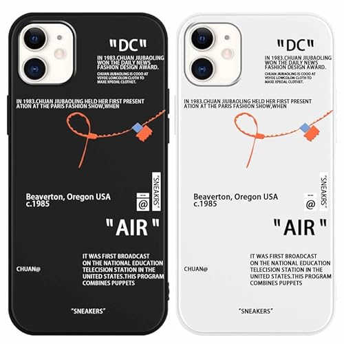 [2 Stück] Handyhülle mit iPhone 11 Hülle 6,1" Kreative Zeichnungen-Design Muster Sportschuhe Marke with Ultra Dünn Matt Weich Silikon Hülle Stoßfest Kratzfest Schutzhülle für iPhone 11 Hüllen von nurkorki