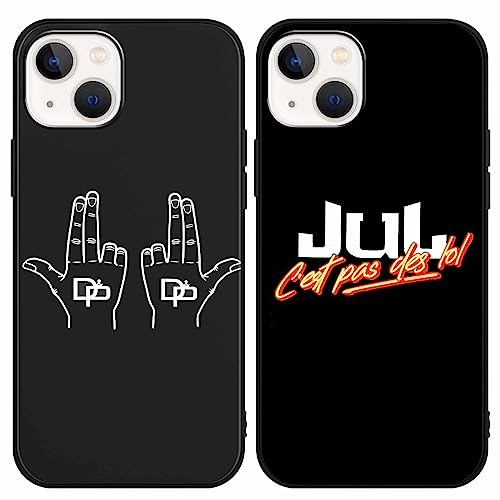 [2 Stück] JuL Handyhülle mit iPhone 13 iPhone 14 Hülle 6,1", Rappeur Cool Muster Design with Schutzhülle Gemustert Kratzfest Stoßfest TPU Fallschutz Beschützen für iPhone 13 iPhone 14 Hüllen,02 von nurkorki