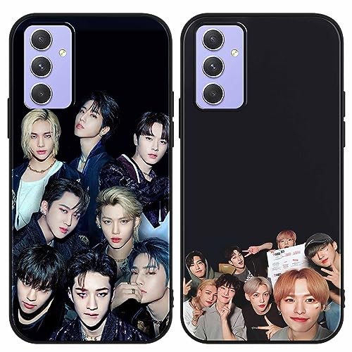 [2 Stück] Stray Kids Handyhülle mit Samsung Galaxy A54 5G Hülle 6.6", Kpop Start für Mädchen Frauen Silikon TPU Stoßfest Case Design Muster Schutzhülle für Skz Fans für Samsung Galaxy A54 Hüllen,02 von nurkorki