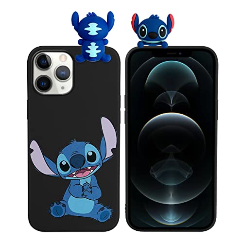 Handyhülle für Samsung Galaxy A70 Hülle 6,7", Kawaii 3D Puppe Stitch Muster Niedlich Weiches Silikon Stoßfest Case,Karikatur Anime Lustig Schale Schutzhülle für Kinder Mädchen Teen Jungs von nurkorki