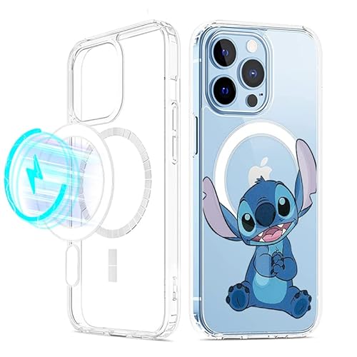 Magnetische Handyhülle für Apple iPhone 12 Pro Max 6.7" Hülle [Kompatibel mit MagSafe], Militärschutz, Kratzfest, Stoßfest, Stitch Schutzhülle mit Muster Kawaii Anime Case für iPhone 12 Pro Max, 13 von nurkorki