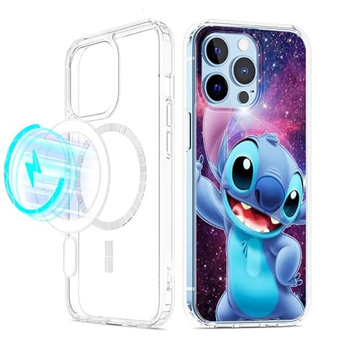 Magnetische Handyhülle für Apple iPhone 12 Pro Max 6.7" Hülle [Kompatibel mit MagSafe], Militärschutz, Kratzfest, Stoßfest, Stitch Schutzhülle mit Muster Kawaii Anime Case für iPhone 12 Pro Max, 06 von nurkorki