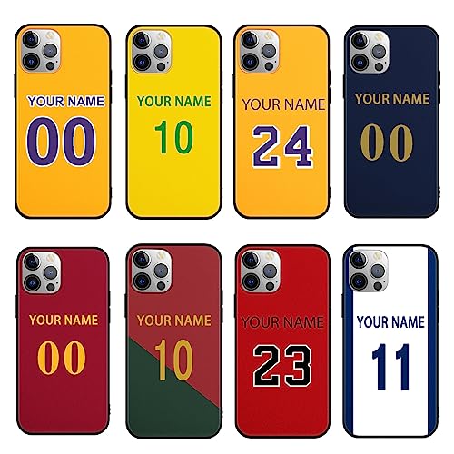 Personalisierte Handyhülle Benutzerdefinierte Fußball Name & Nummer Hülle für Apple iPhone 11 Pro 5,8",Jersy Muster TPU Schutzhülle mit Eigenem Text Custom Geschenke für Jungen-Mann-Spieler-Fans von nurkorki
