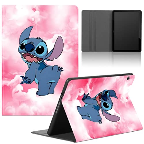 Tablet Hülle für Huawei Mediapad T5 10,1", Schutzhülle mit Cute Stitch Muster Slim Halten Sie vorne Case PU Leder Flip TPU Stoßfest Verstellbar Ständer Tablet Folio, 05 von nurkorki