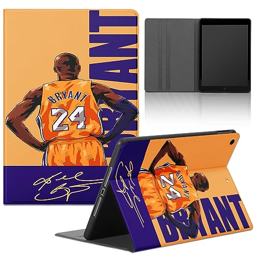 Tablet Hülle für iPad 9/8/7 10,2" Modell 2021/2020/2019, 9./8./7. Generation,Basketball Player Star 24 Muster PU Leder Flip Schutzhülle TPU Silikon Stoßfeste Verstellbar Ständer Tablet Case,01 von nurkorki