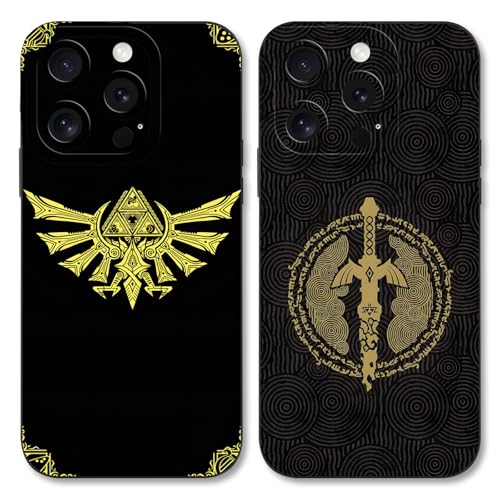 nurkorki 2 Stück Cartoon Anime Handyhülle für Samsung Galaxy A55 5G 6.6", Cool The Legend of Zelda Muster Design Schutzhülle Weich TPU Silikon Stoßfest Bumper Case, Totems von nurkorki