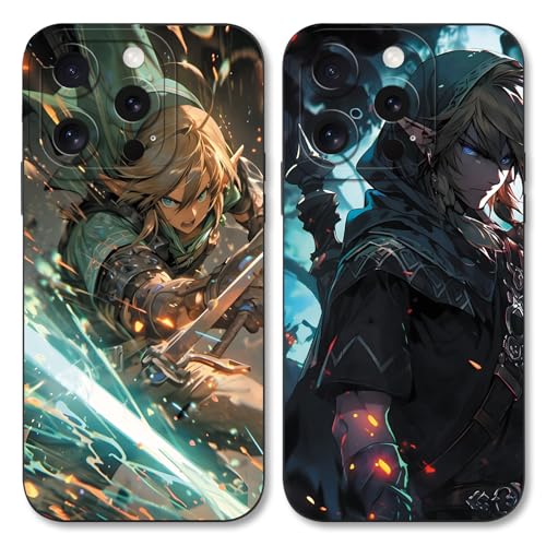 nurkorki 2 Stück Cartoon Anime Handyhülle für Samsung Galaxy A56 6.7", Cool The Legend of Zelda Muster Design Schutzhülle Weich TPU Silikon Stoßfest Bumper Case, Sparks nurkorki 2 Stück Cartoon Anime Handyhülle für Samsung Galaxy A56 6.7", Cool The Legend of Zelda Muster Design Schutzhülle Weich TPU Silikon Stoßfest Bumper Case, Sparks von nurkorki