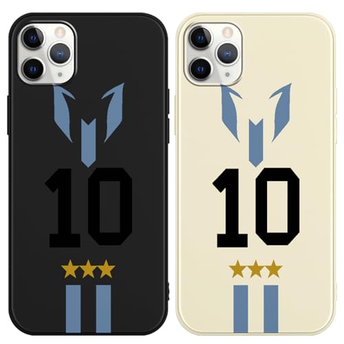 nurkorki 2 Stück Fußball Handyhülle für Hülle iPhone 12/12 Pro 6.1", Silikon Weich TPU Schutzhülle mit Fußballspieler Soccer Star 10 Design Muster, Stoßfest Kratzfest Bumper Case nurkorki 2 Stück Fußball Handyhülle für Hülle iPhone 12/12 Pro 6.1", Silikon Weich TPU Schutzhülle mit Fußballspieler Soccer Star 10 Design Muster, Stoßfest Kratzfest Bumper Case von nurkorki