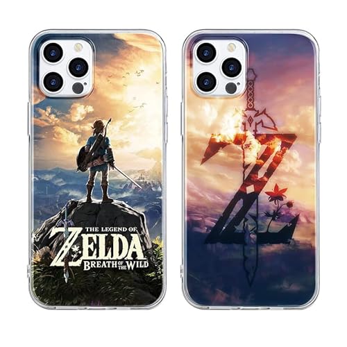 nurkorki [2 Stück] Handyhülle für Samsung Galaxy A15 4G Hülle 6.5",The Legend of Zelda Breath of The Wild Weich Transparent Silikon Rundumschutz Schutzhülle für Samsung Galaxy A15 4G,A1 von nurkorki