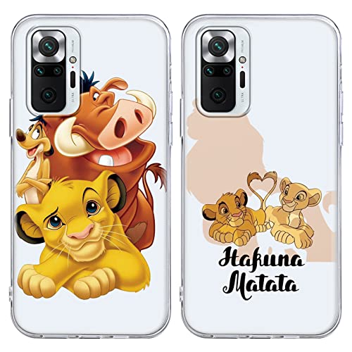 nurkorki [2 Stück] Handyhülle für Xiaomi Redmi Note 10 Pro 4G Hülle 6,67",Weich TPU Silikon Transparent Case Karikatur Lion Motiv Muster Stoßfest Schutzhülle Kompatibel mit Redmi Note 10 Pro Max,02 von nurkorki