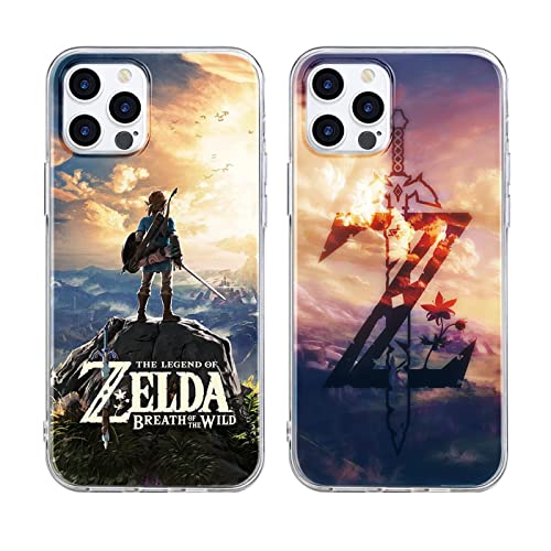 nurkorki [2 Stück] Handyhülle für Xiaomi Redmi Note 13 4G Hülle 6.67",The Legend of Zelda Breath of The Wild Weich Transparent Silikon Rundumschutz Schutzhülle für Xiaomi Redmi Note 13 4G,A1 von nurkorki