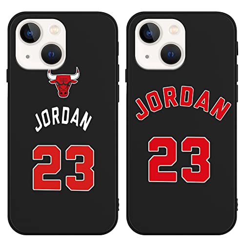 nurkorki [2 Stück] Hülle Kompatibel mit iPhone 13 6.1",Basketball Player Star 23 Muster Gemustert Kratzfest Stoßfest Handyhülle Cover Premium TPU Silikon Case Schutzhülle für iPhone13,01 von nurkorki