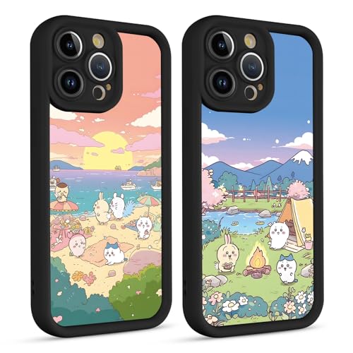 nurkorki 2 Stück Kawaii Schwarz Handyhülle für iPhone 16 Pro Max Hülle 6,9",Niedlich Chiikawa Funny Muster Design Aesthetic Case Schutzhülle Mädchen,Silikon TPU Stoßfest Kratzfest Hülle,Mode nurkorki 2 Stück Kawaii Schwarz Handyhülle für iPhone 16 Pro Max Hülle 6,9",Niedlich Chiikawa Funny Muster Design Aesthetic Case Schutzhülle Mädchen,Silikon TPU Stoßfest Kratzfest Hülle,Mode von nurkorki