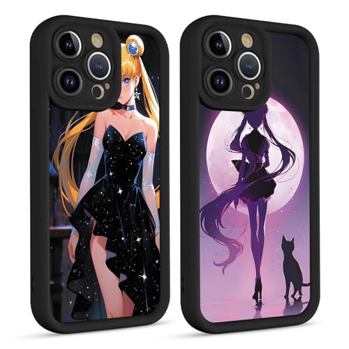 nurkorki 2 Stück Niedlich Mädchen Handyhülle für iPhone 16 Pro Max Hülle 6,9",Anime Charaktere Muster Kawaii Design Aesthetic Schutzhülle für Frauen,TPU Silikon Stoßfest Case,Schwarz Cool nurkorki 2 Stück Niedlich Mädchen Handyhülle für iPhone 16 Pro Max Hülle 6,9",Anime Charaktere Muster Kawaii Design Aesthetic Schutzhülle für Frauen,TPU Silikon Stoßfest Case,Schwarz Cool von nurkorki