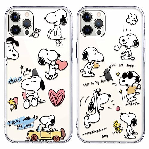 nurkorki [2 Stück Schutzhülle für iPhone 14 Pro Max Hülle 6,7", Handyhülle Niedlich Karikatur Muster Transparente TPU Silikon Einzigartige Lustig Beschützen Hülle mit iPhone 14 Pro Max von nurkorki