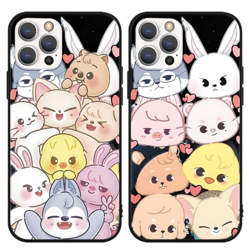 nurkorki 2 Stück Schwarz Handyhülle für Xiaomi Redmi 10 4G 2022 Hülle 6,5",Kpop Stray Kids Skzoo Muster Design Aesthetic Schutzhülle für Mädchen Frauen Skz Fans Cover,Silikon TPU Stoßfest Case,Anime nurkorki 2 Stück Schwarz Handyhülle für Xiaomi Redmi 10 4G 2022 Hülle 6,5",Kpop Stray Kids Skzoo Muster Design Aesthetic Schutzhülle für Mädchen Frauen Skz Fans Cover,Silikon TPU Stoßfest Case,Anime von nurkorki