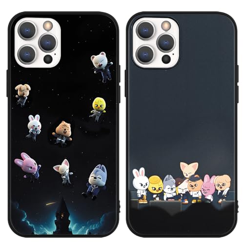 nurkorki 2 Stück Schwarz Handyhülle für iPhone 8 iPhone 7 iPhone SE 2022/2020 Hülle 4,7",Kpop Stray Kids Skzoo Muster Design Schutzhülle für Mädchen Skz Fans Cover,Silikon TPU Stoßfest Case,Mode nurkorki 2 Stück Schwarz Handyhülle für iPhone 8 iPhone 7 iPhone SE 2022/2020 Hülle 4,7",Kpop Stray Kids Skzoo Muster Design Schutzhülle für Mädchen Skz Fans Cover,Silikon TPU Stoßfest Case,Mode von nurkorki