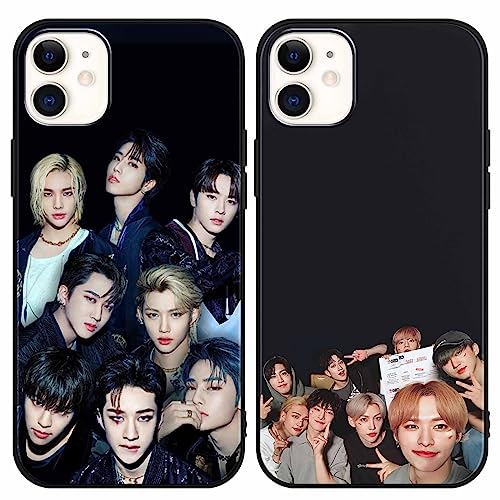 nurkorki [2 Stück] Stray Kids Handyhülle mit iPhone 11 Hülle 6,1", Kpop Start für Mädchen Frauen Silikon TPU Stoßfest Case Design Muster with Schutzhülle für Skz Fans für iPhone 11 Hüllen,02 von nurkorki