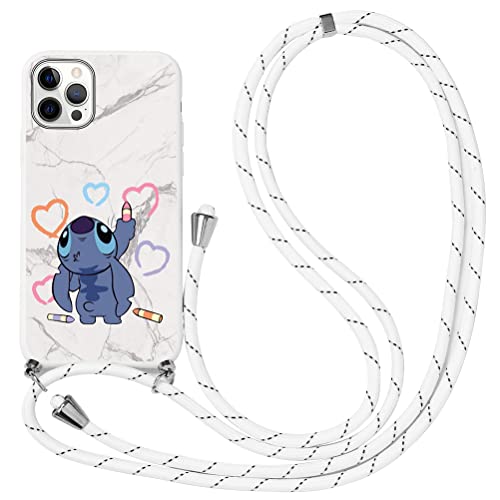 nurkorki Handykette für Samsung Galaxy A33 5G - 6,4" Hülle, Schön Stitch Necklace Hülle mit Band Schutzhülle mit Kordel zum Umhängen Silikon Weich TPU Handyhülle für Galaxy A33, 09 von nurkorki