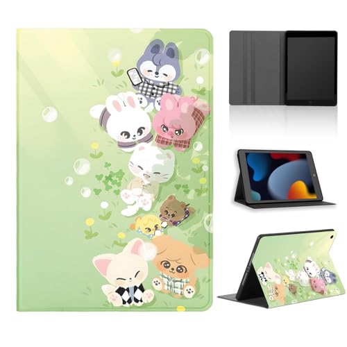nurkorki Tablet Hülle für Apple iPad 10 Generation 2022 10,9",Schutzhülle mit Kpop Stray Kids Skzoo Muster Ästhetik Design Cover für Mädchen Skz Fans,PU Leder Flip Stoßfeste Schwarz Tablet Case,Cool nurkorki Tablet Hülle für Apple iPad 10 Generation 2022 10,9",Schutzhülle mit Kpop Stray Kids Skzoo Muster Ästhetik Design Cover für Mädchen Skz Fans,PU Leder Flip Stoßfeste Schwarz Tablet Case,Cool von nurkorki