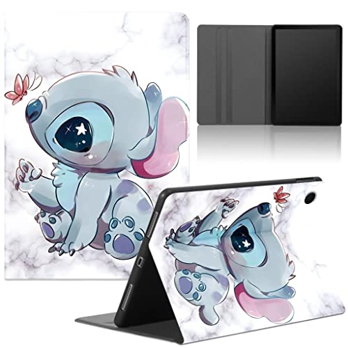 nurkorki Tablet Hülle für Samsung Galaxy Tab A8 10, 5'' 2022/2021 SM-X200/X205, Schutzhülle mit Cute Stitch Muster Slim Halten Sie vorne Case PU Leder Flip TPU Stoßfest Verstellbar Ständer Folio , von nurkorki