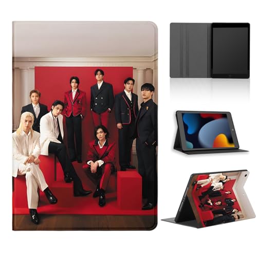 nurkorki Tablet Hülle für iPad 9/8/7 10,2" Modell 2021/2020/2019, 9,/8,/7, Generation,Schutzhülle mit Kpop Stray Kids Skzoo Muster Design Cover für Skz Fans,PU Leder Flip Stoßfeste Case,Pattern nurkorki Tablet Hülle für iPad 9/8/7 10,2" Modell 2021/2020/2019, 9,/8,/7, Generation,Schutzhülle mit Kpop Stray Kids Skzoo Muster Design Cover für Skz Fans,PU Leder Flip Stoßfeste Case,Pattern von nurkorki
