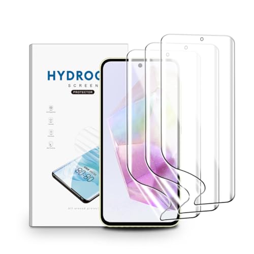 Schutzfolie für Samsung Galaxy A35, 3 Stück TPU Displayschutzfolie Klar HD Weich Hydrogel Folie HD Transparent TPU Hydrogel Film von nvskvd