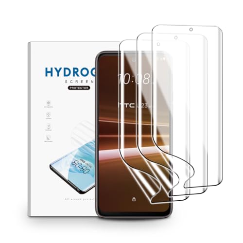 nvskvd Hydrogel Folie für HTC U23 Pro, 3 Stück TPU Displayschutzfolie Klar HD Weich Schutzfolie HD Transparent TPU Hydrogel Film Screen Protector von nvskvd