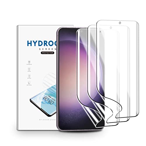 nvskvd Hydrogel Folie für Samsung Galaxy S23, 3 Stück Schutzfolie Klar HD Weich TPU Displayschutzfolie Fingerabdruck-ID Unterstützen von nvskvd