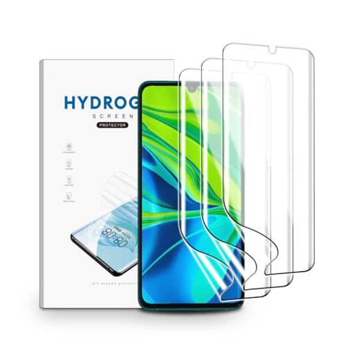 nvskvd Hydrogel Folie für Xiaomi Mi Note 10 /Mi Note 10 Pro, 3 Stück TPU Schutzfolie Klar HD Weich Displayschutzfolie HD Transparent TPU Hydrogel Film von nvskvd