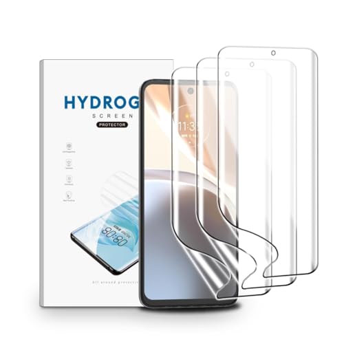 nvskvd Schutzfolie für Motorola Moto G32, 3 Stück TPU Displayschutzfolie Klar HD Weich Hydrogel Folie Fingerabdruck-ID Unterstützen Hydrogel Film TPU Folie von nvskvd