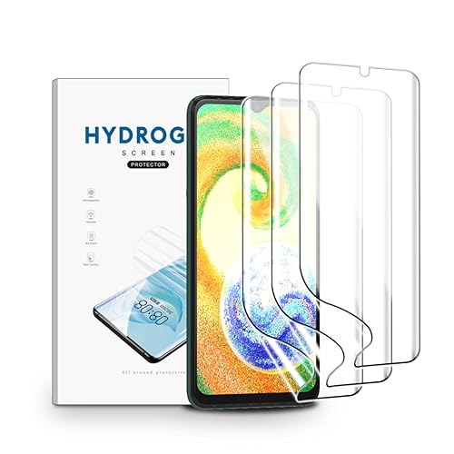 nvskvd Schutzfolie für Samsung Galaxy A04s, 3 Stück Hydrogel Folie Klar HD Weich TPU Displayschutzfolie Fingerabdruck-ID Unterstützen von nvskvd