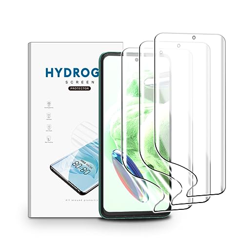 nvskvd Schutzfolie für Xiaomi Redmi Note 12 4G/5G, 3 Stück Hydrogel Folie Klar HD Weich TPU Displayschutzfolie Fingerabdruck-ID Unterstützen von nvskvd