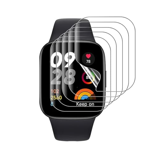 nvskvd Schutzfolie für Xiaomi Redmi Watch 3 Lite/Redmi Watch 3, 5 Stück Hydrogel Folie Klar HD Weich TPU Displayschutzfolie TPU Hydrogel Film von nvskvd