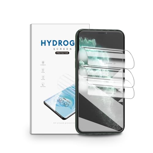 nvskvd Schutzfolie für iPhone 11 Pro, 3 Stück Hydrogel Folie Klar HD Weich TPU Displayschutzfolie Fingerabdruck-ID Unterstützen von nvskvd