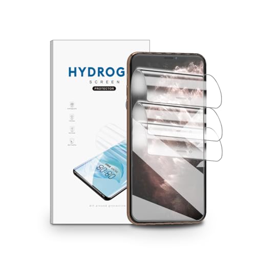 nvskvd Schutzfolie für iPhone 11 Pro Max, 3 Stück Hydrogel Folie Klar HD Weich TPU Displayschutzfolie Fingerabdruck-ID Unterstützen von nvskvd