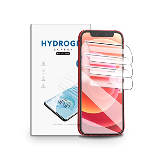 nvskvd Schutzfolie für iPhone 12 Mini, 3 Stück Hydrogel Folie Klar HD Weich TPU Displayschutzfolie Fingerabdruck-ID Unterstützen von nvskvd