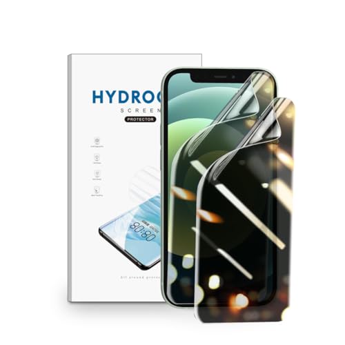 nvskvd Sichtschutz Schutzfolie für iPhone 12 Mini, 2 Stück Anti-Spy Privacy Displayschutzfolie Hydrogel Schutzfolie mit Face ID-Unterstützung, TPU Flex Folie von nvskvd