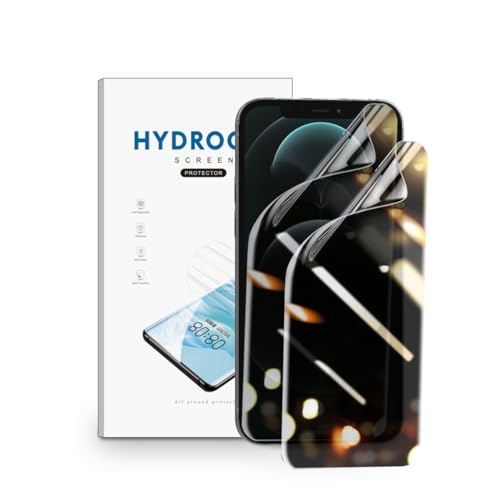 nvskvd Sichtschutz für iPhone 12 /iPhone 12 Pro, 2 Stück Privacy Anti-Spy TPU Sichtschutz Schutzfolie mit Face ID-Unterstützung, Hydrogel Folie TPU Flex Folie Screen Protector von nvskvd