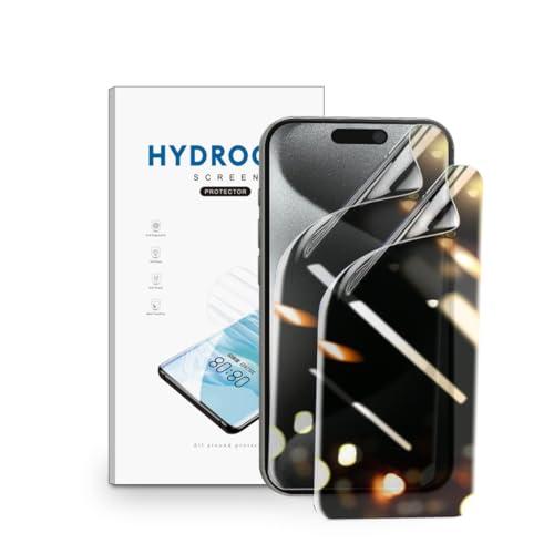 nvskvd Sichtschutz für iPhone 15 Pro, 2 Stück Anti-Spy Privacy TPU Schutzfolie mit Face ID-Unterstützung, Displayschutzfolie Hydrogel Folie TPU Flex Folie nvskvd Sichtschutz für iPhone 15 Pro, 2 Stück Anti-Spy Privacy TPU Schutzfolie mit Face ID-Unterstützung, Displayschutzfolie Hydrogel Folie TPU Flex Folie von nvskvd