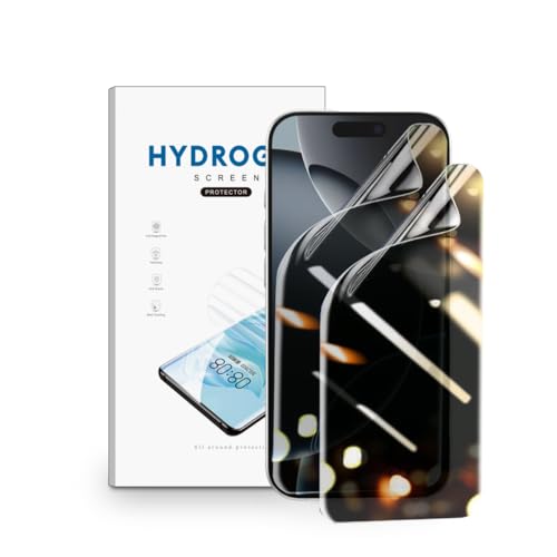 nvskvd Sichtschutzfolie für iPhone 16 Pro, 2 Stück Privacy TPU Displayschutzfolie Anti-Spy Hydrogel Schutzfolie mit Face ID-Unterstützung, TPU Flex Folie nvskvd Sichtschutzfolie für iPhone 16 Pro, 2 Stück Privacy TPU Displayschutzfolie Anti-Spy Hydrogel Schutzfolie mit Face ID-Unterstützung, TPU Flex Folie von nvskvd