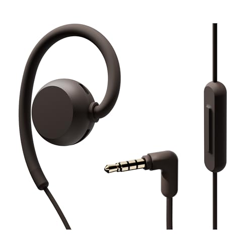 nwm Kabelgebundene On-Ear-Lautsprecher (offene Ohrhörer) verhindern Schallverlust mit PSZ-Technologie inklusive Mikrofon, entworfen von NTT Sonority in Japan, Dunkelbraun von nwm