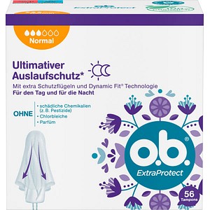 o.b. Tampons ExtraProtect Normal Größe normal für mittlere/stärkere Periode, 56 St. o.b. Tampons ExtraProtect Normal Größe normal für mittlere/stärkere Periode, 56 St. von o.b.