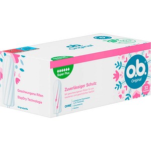 o.b. Tampons Original Super Plus Größe super plus für sehr starke Periode, 32 St. o.b. Tampons Original Super Plus Größe super plus für sehr starke Periode, 32 St. von o.b.