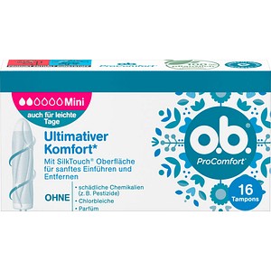 o.b. Tampons ProComfort Mini Größe mini für leichte Periode, 16 St. o.b. Tampons ProComfort Mini Größe mini für leichte Periode, 16 St. von o.b.