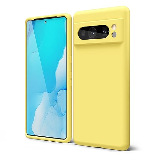 oakxco Flüssig Silikon für Handyhülle Google Pixel 8 Pro mit Mikrofaserfutter Gummi, Inklusive Kameraschutz, Kratzfestem und Ultradünnem Design für Frauen Mädchen Weiche und Stoßfest, Gelb oakxco Flüssig Silikon für Handyhülle Google Pixel 8 Pro mit Mikrofaserfutter Gummi, Inklusive Kameraschutz, Kratzfestem und Ultradünnem Design für Frauen Mädchen Weiche und Stoßfest, Gelb von oakxco