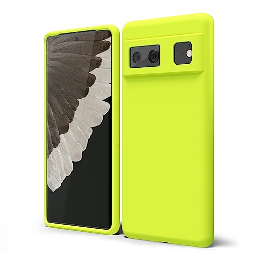 oakxco für Google Pixel 6 Hülle Silikon Case mit Kameraschutz, Ultra Dünn Bunt Handyhülle Mädchen, Einfarbig Handy Hülle Slim Schutzhülle, Matt TPU Weich Gummi Glatt Silikonhülle Bumper, Neon Gelb oakxco für Google Pixel 6 Hülle Silikon Case mit Kameraschutz, Ultra Dünn Bunt Handyhülle Mädchen, Einfarbig Handy Hülle Slim Schutzhülle, Matt TPU Weich Gummi Glatt Silikonhülle Bumper, Neon Gelb von oakxco