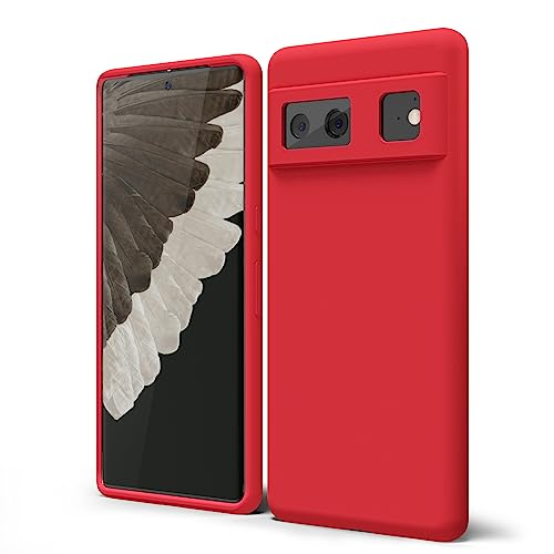 oakxco für Google Pixel 6 Hülle Silikon Case mit Kameraschutz, Ultra Dünn Bunt Handyhülle Mädchen, Einfarbig Handy Hülle Slim Schutzhülle, Matt TPU Weich Gummi Glatt Silikonhülle Bumper, Rot oakxco für Google Pixel 6 Hülle Silikon Case mit Kameraschutz, Ultra Dünn Bunt Handyhülle Mädchen, Einfarbig Handy Hülle Slim Schutzhülle, Matt TPU Weich Gummi Glatt Silikonhülle Bumper, Rot von oakxco